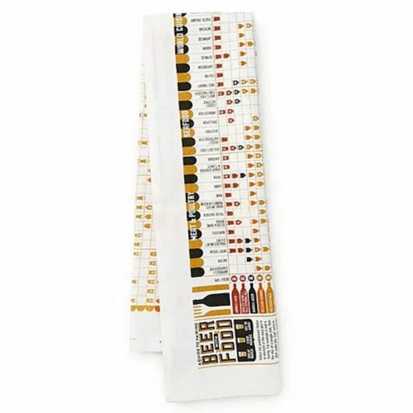 Beer & Food Pairing Chart Kitchen Towel 2440 Combos Bar Gift or Decor NWT UK - Picture 7 of 11